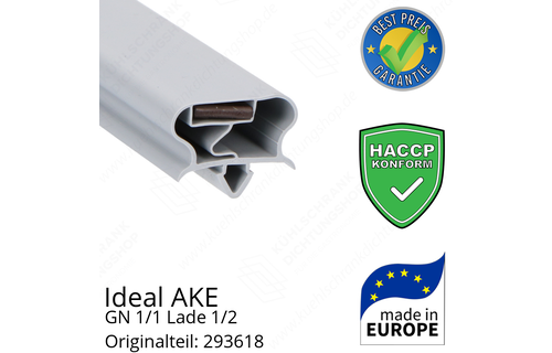 Ideal AKE Gastronorm-Kühltische 560 mm Korpus-höhe, gn 1/1 Lade 1/2 Schubladendichtung 24,5 x 38,0 cm