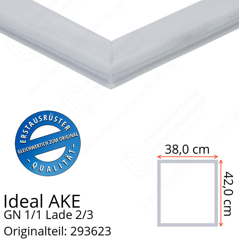 Ideal AKE Gastronorm-Kühltische 700 mm Korpus-höhe, gn 1/1 Lade 2/3 Schubladendichtung 42,0 x 38,0 cm