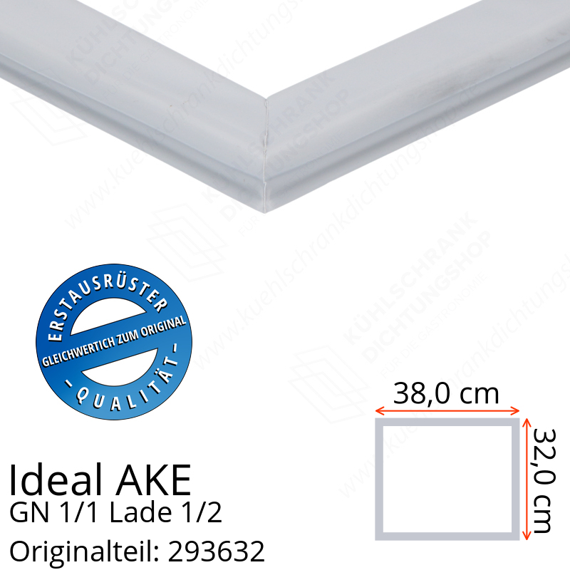 Ideal AKE Gastronorm-Kühltische 710 mm Korpus-höhe, gn 1/1 Lade 1/2 Schubladendichtung 32,0 x 38,0 cm