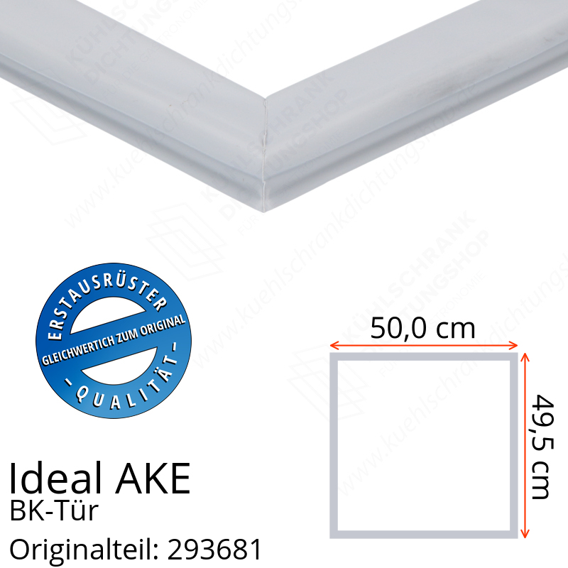 Ideal AKE Backnorm-Tiefkühltische 560 mm Korpus-höhe, BK-Tür Türdichtung 49,5 x 50,0 cm