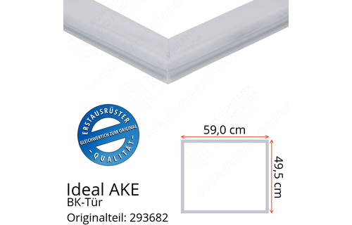 Ideal AKE Backnorm-Tiefkühltische 650 mm Korpus-höhe, BK-Tür Türdichtung 49,5 x 59,0 cm