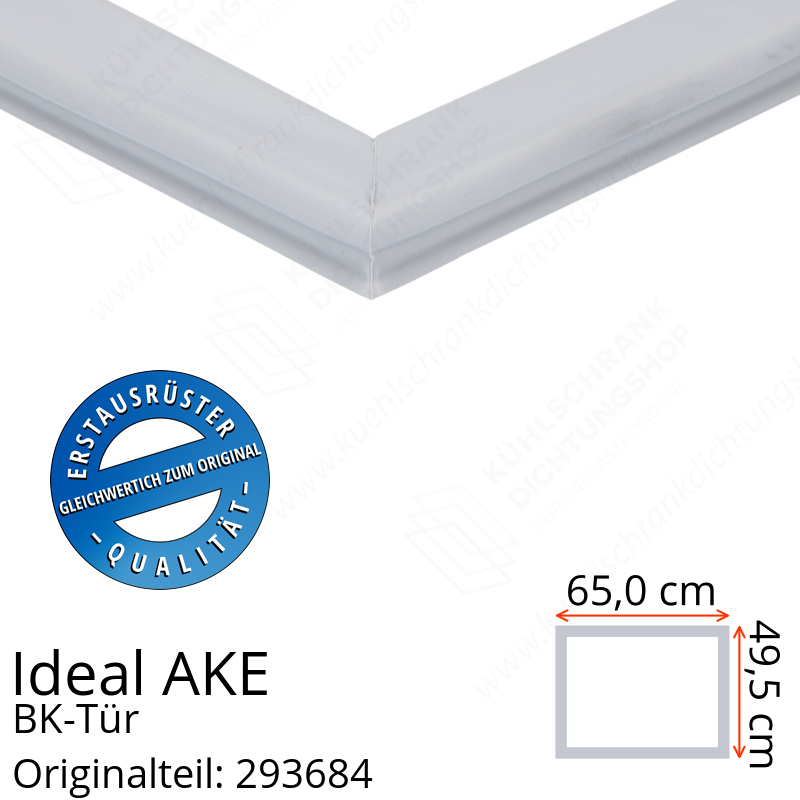 Ideal AKE Backnorm-Tiefkühltische 710 mm Korpus-höhe, BK-Tür Türdichtung 49,5 x 65,0 cm