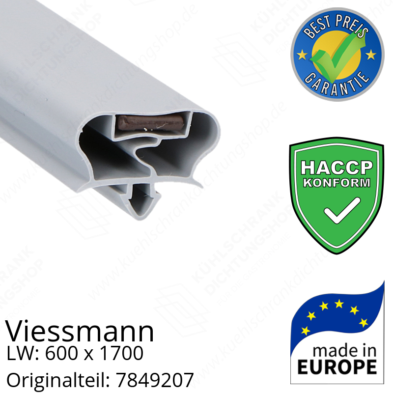 Viessmann Türdichtung 169,3 x 65,7 x 169,3 cm Ersatzteil: 7849207 (LW: 600 x 1700)