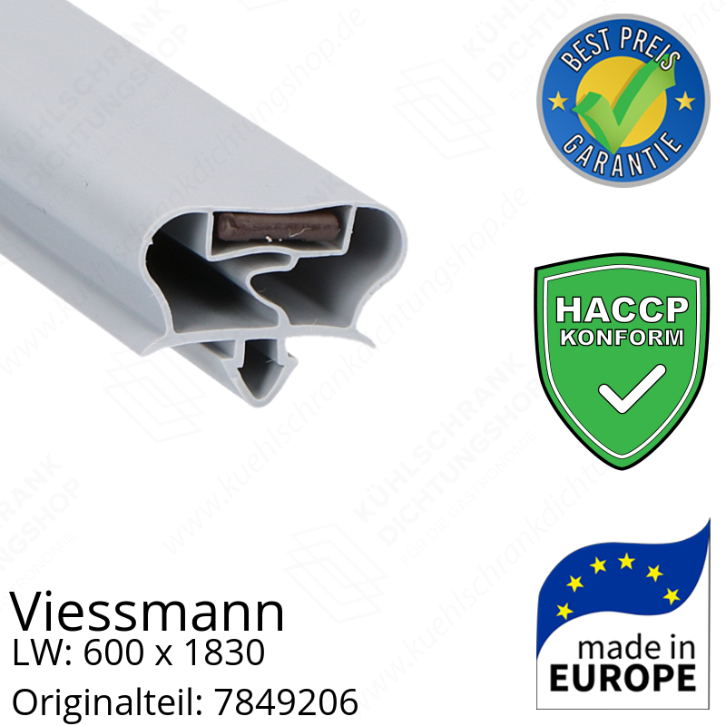 Viessmann Türdichtung 182,3 x 65,7 x 182,3 cm Ersatzteil: 7849206 (LW: 600 x 1830)