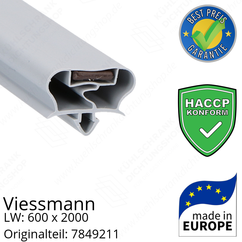 Viessmann Türdichtung 199,3 x 65,7 x 199,3 cm Ersatzteil: 7849211 (LW: 600 x 2000)