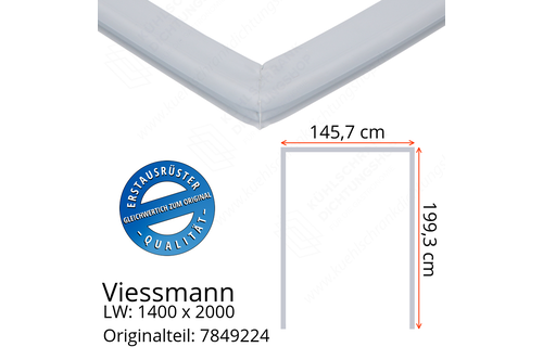 Viessmann Türdichtung 199,3 x 145,7 x 199,3 cm Ersatzteil: 7849224 (LW: 1400 x 2000)