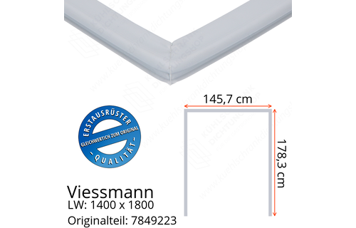 Viessmann Türdichtung 178,3 x 145,7 x 178,3 cm Ersatzteil: 7849223 (LW: 1400 x 1800)