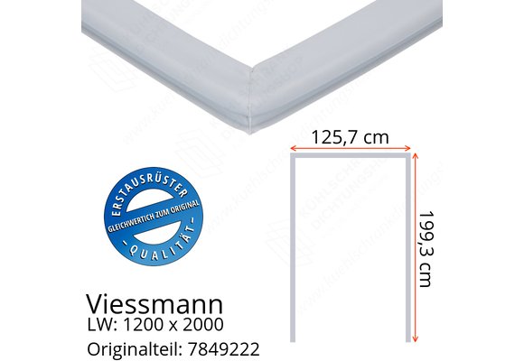 Viessmann Türdichtung 199,3 x 125,7 x 199,3 cm Ersatzteil: 7849222 (LW: 1200 x 2000)
