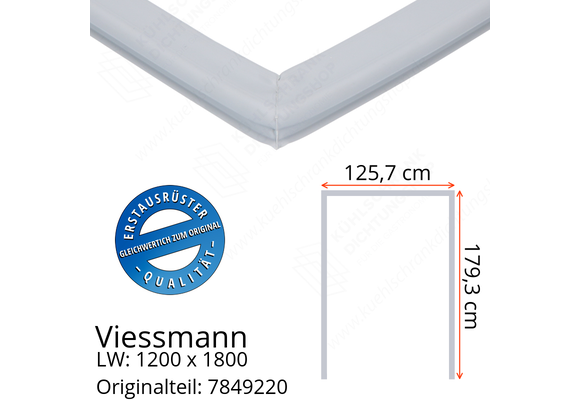 Viessmann Türdichtung 179,3 x 125,7 x 179,3 cm Ersatzteil: 7849220 (LW: 1200 x 1800)