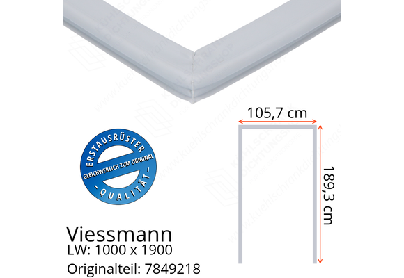 Viessmann Türdichtung 189,3 x 105,7 x 189,3 cm Ersatzteil: 7849218 (LW: 1000 x 1900)