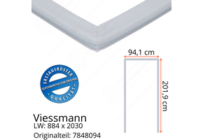 Viessmann Türdichtung 201,9 x 94,1 x 201,9 cm Ersatzteil: 7848094 (LW: 884 x 2030)