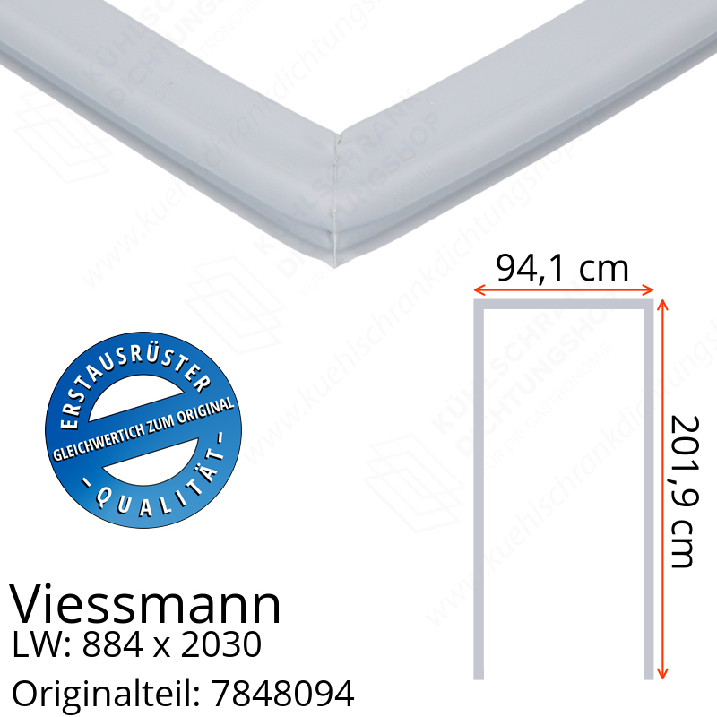 Viessmann Türdichtung 201,9 x 94,1 x 201,9 cm Ersatzteil: 7848094 (LW: 884 x 2030)