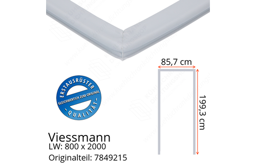 Viessmann Türdichtung 199,3 x 85,7 x 199,3 cm Ersatzteil: 7849215 (LW: 800 x 2000)