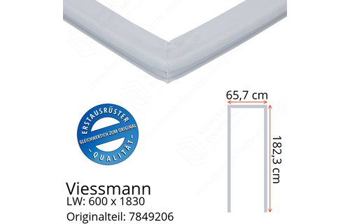 Viessmann Türdichtung 182,3 x 65,7 x 182,3 cm Ersatzteil: 7849206 (LW: 600 x 1830)