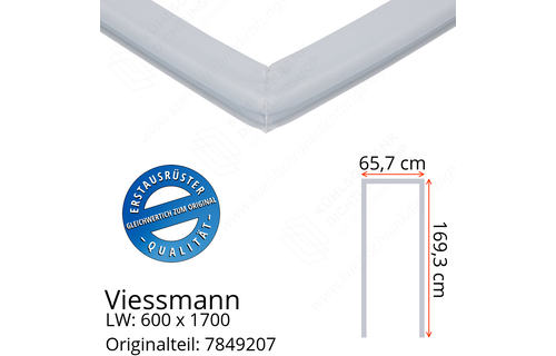 Viessmann Türdichtung 169,3 x 65,7 x 169,3 cm Ersatzteil: 7849207 (LW: 600 x 1700)
