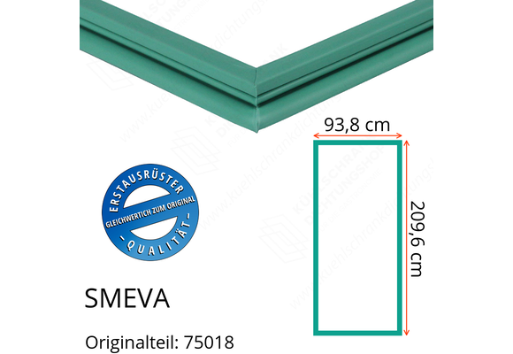 SMEVA Türdichtung 209,6 x 93,8 cm Ersatzteil: 75018 für verschiedene Modelle