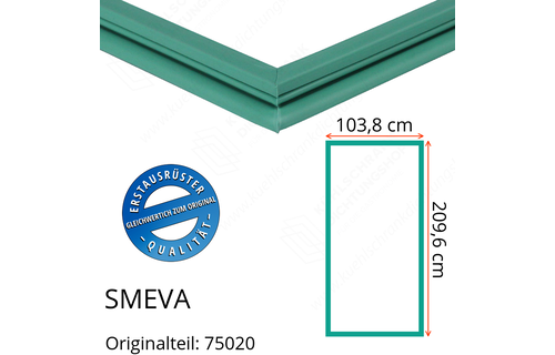 SMEVA Türdichtung 209,6 x 103,8 cm Ersatzteil: 75020 für verschiedene Modelle