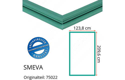 SMEVA Türdichtung 209,6 x 123,8 cm Ersatzteil: 75022 für verschiedene Modelle