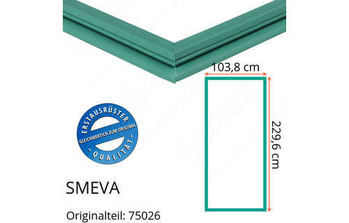 SMEVA Türdichtung 229,6 x 103,8 cm Ersatzteil: 75026 für verschiedene Modelle