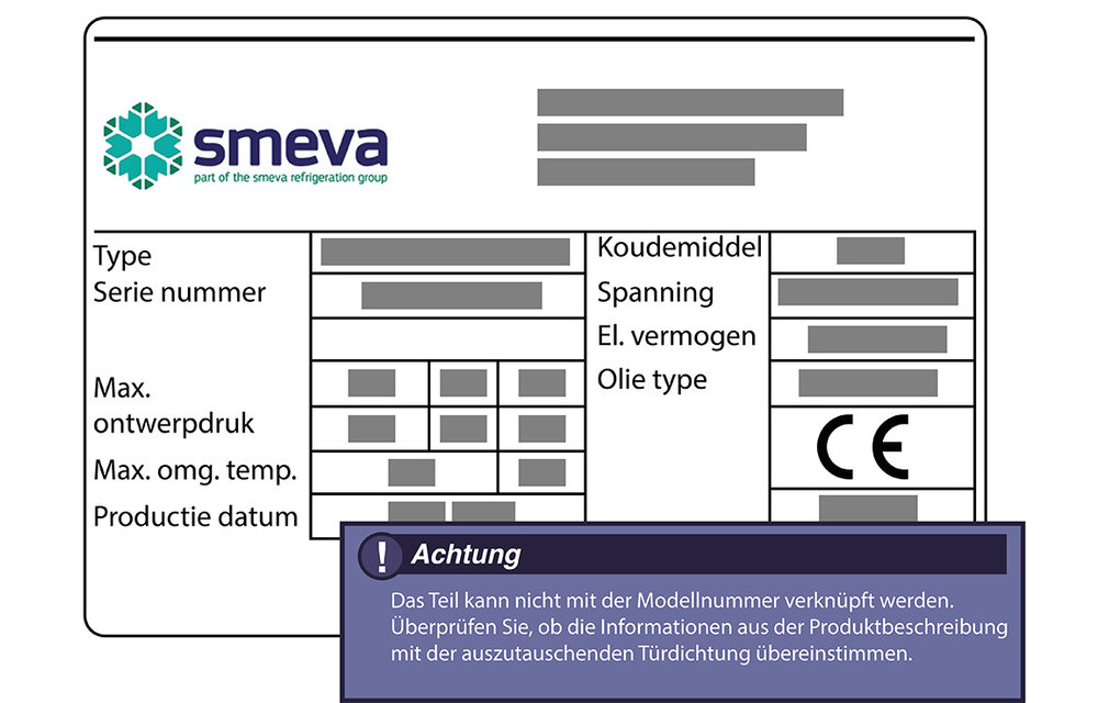 SMEVA Türdichtung 70,1 x 44,6 cm Ersatzteil: 4054070 für verschiedene Modelle