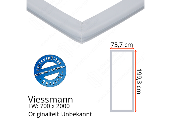 Viessmann Türdichtung 199,3 x 75,7 x 199,3 cm Ersatzteil: Unbekannt (LW: 700 x 2000)