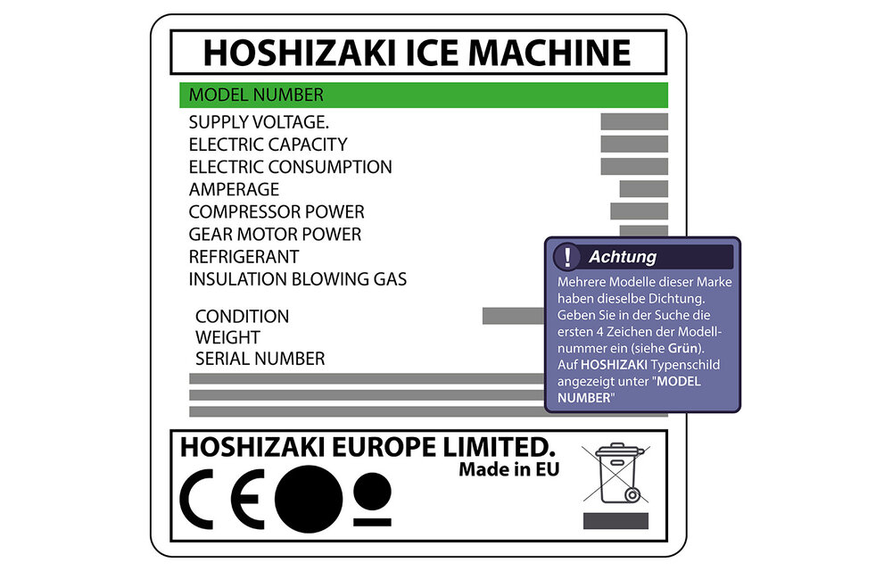 Hoshizaki Dichtung 33,9 x 68,2 cm Ersatzteil: 3X3545-04 für verschiedene Modelle