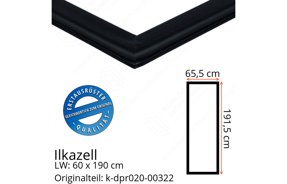 Ilkazell Türdichtung 191,5 x 65,5 x 191,5 cm Ersatzteil: k-dpr020-00322 (LW: 60 x 190)