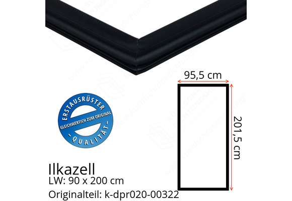 Ilkazell Türdichtung 201,5 x 95,5 x 201,5 cm Ersatzteil: k-dpr020-00322 (LW: 90 x 200)