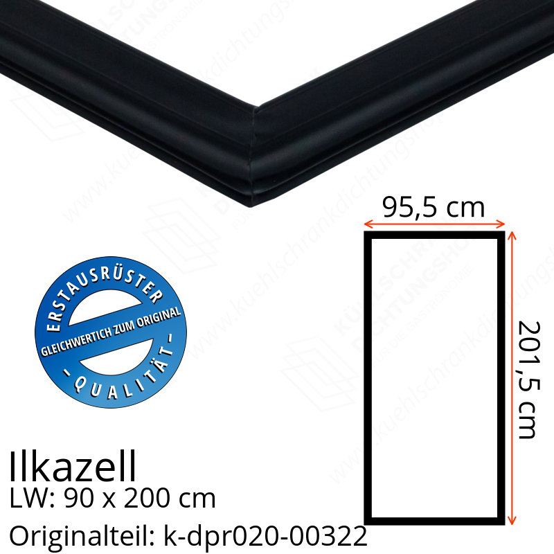 Ilkazell Türdichtung 201,5 x 95,5 x 201,5 cm Ersatzteil: k-dpr020-00322 (LW: 90 x 200)