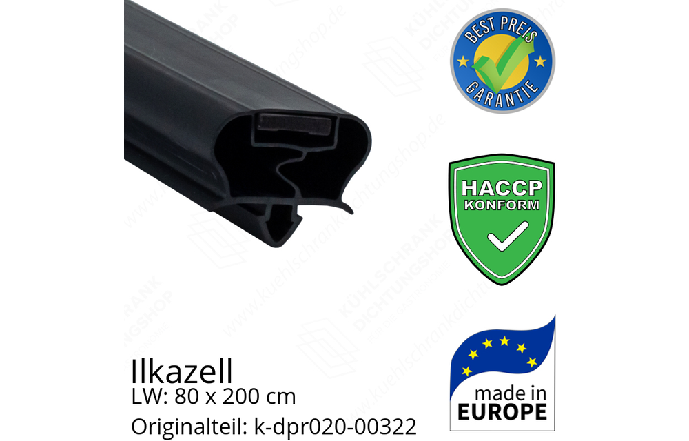 Ilkazell Türdichtung 201,5 x 85,5 x 201,5 cm Ersatzteil: k-dpr020-00322 (LW: 80 x 200)