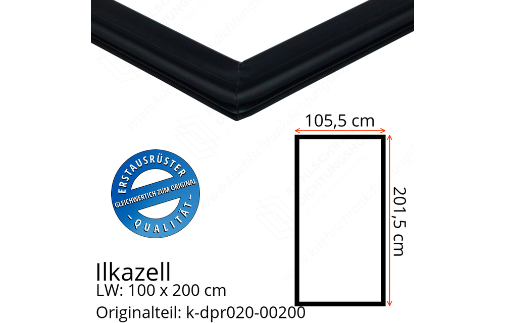 Ilkazell Türdichtung 201,5 x 105,5 x 201,5 cm Ersatzteil: k-dpr020-00200 (LW: 100 x 200)