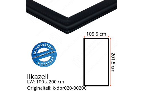 Ilkazell Türdichtung 201,5 x 105,5 x 201,5 cm Ersatzteil: k-dpr020-00200 (LW: 100 x 200)