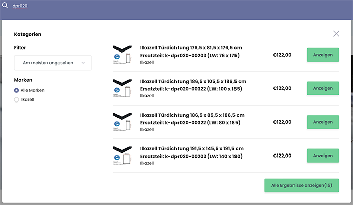 Ilkzaell Website-Suche