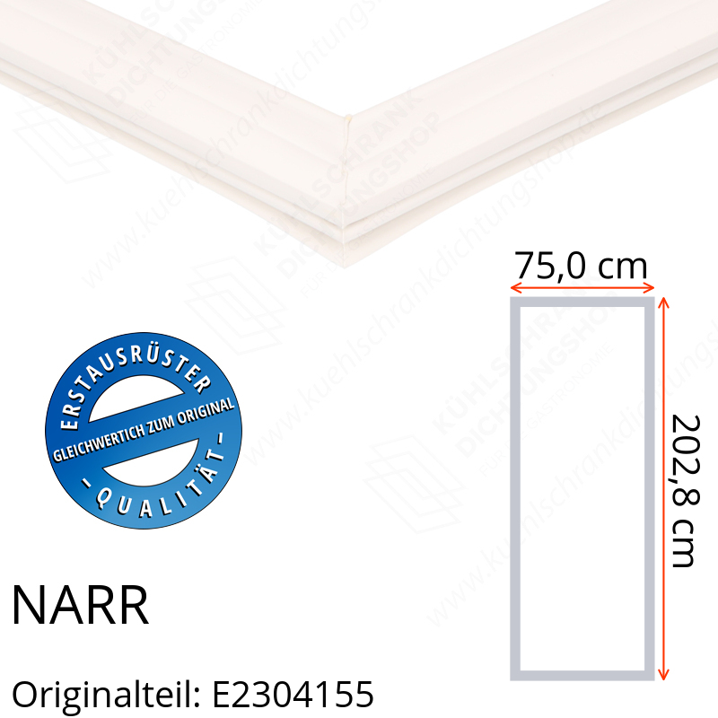 NARR Isolierturen Türdichtung 202,8 x 75,0 x 202,8 cm Ersatzteil: E2304155