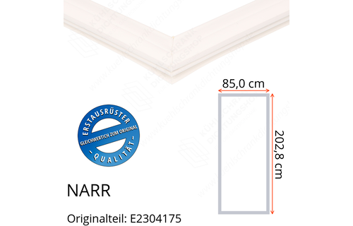 NARR Isolierturen Türdichtung 202,8 x 85,0 x 202,8 cm Ersatzteil: E2304175