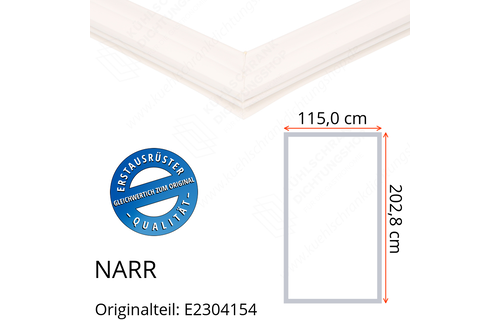 NARR Isolierturen Türdichtung 202,8 x 115,0 x 202,8 cm Ersatzteil: E2304154