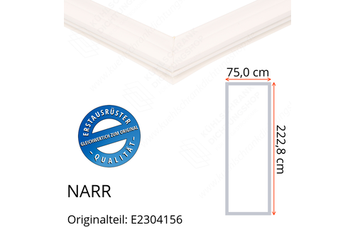 NARR Isolierturen Türdichtung 222,8 x 75,0 x 222,8 cm Ersatzteil: E2304156