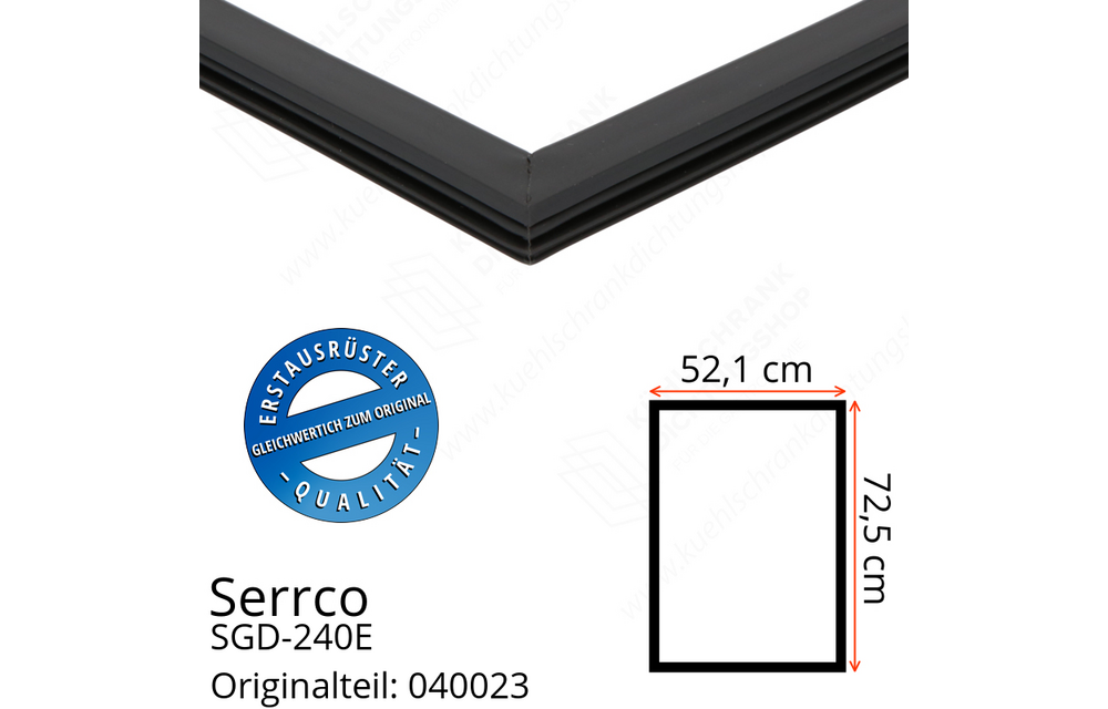 Serrco SGD-240E Türdichtung 72,5 x 52,1 cm