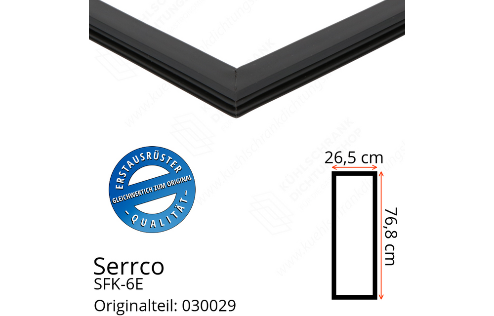 Serrco SFK-6E Türdichtung 76,8 x 26,5 cm
