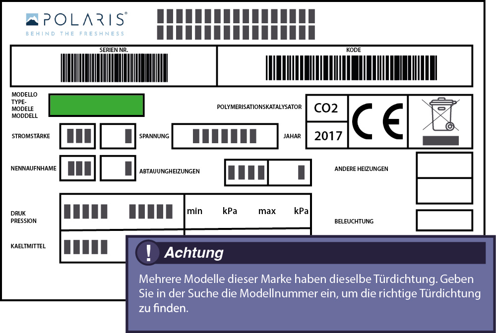 Polaris 14417000780 Türdichtung 79,5 x 71,5 cm für verschiedene Modelle