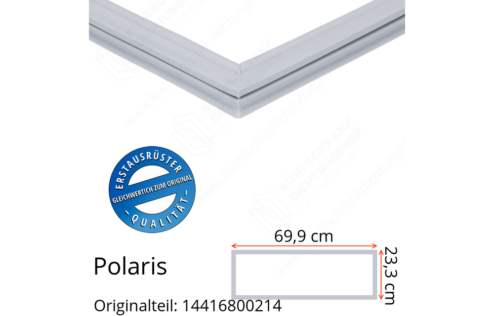 Polaris 14416800214 Schubladendichtung 23,3 x 69,9 cm für verschiedene Modelle