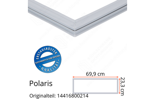Polaris 14416800214 Schubladendichtung 23,3 x 69,9 cm für verschiedene Modelle
