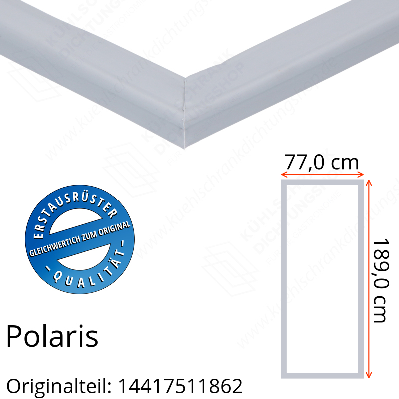 Polaris 14417511862 Türdichtung 189,0 x 77,0 cm für verschiedene Modelle