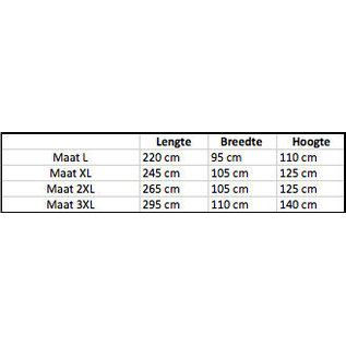 CUHOC COVER UP HOC Topkwaliteit Bakfiets hoes (met huif) Waterdicht - 3XL - 295x110x140cm - Diamond label