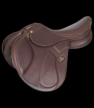 Guttuso Jumping Saddle - Double Calf Leather - Flocked/Latex Panels - MAG System