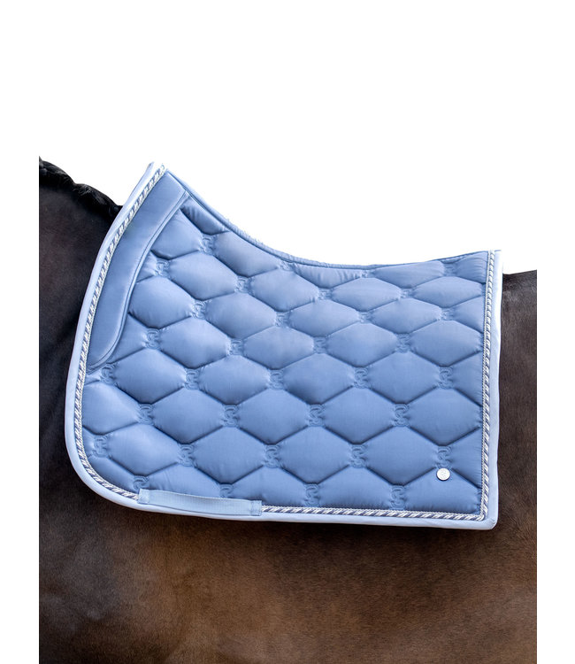 Dressage Set Saddle Pad Dove Blue + Polos Full + Fly hat Ruitersport