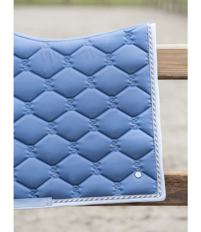 Dressage Set Saddle Pad Dove Blue + Polos Full + Fly hat Ruitersport