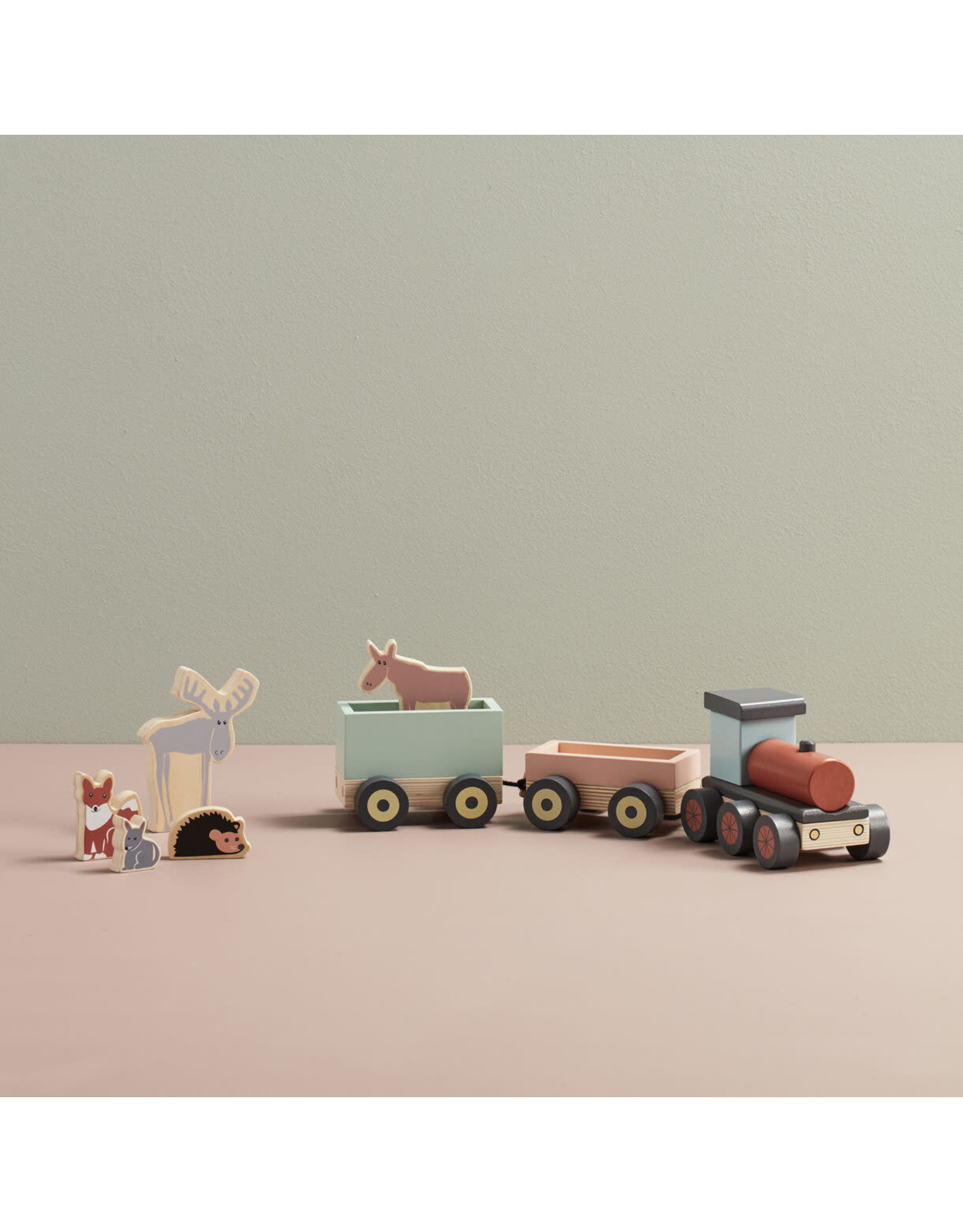 Kids Concept Train + animaux Edvin