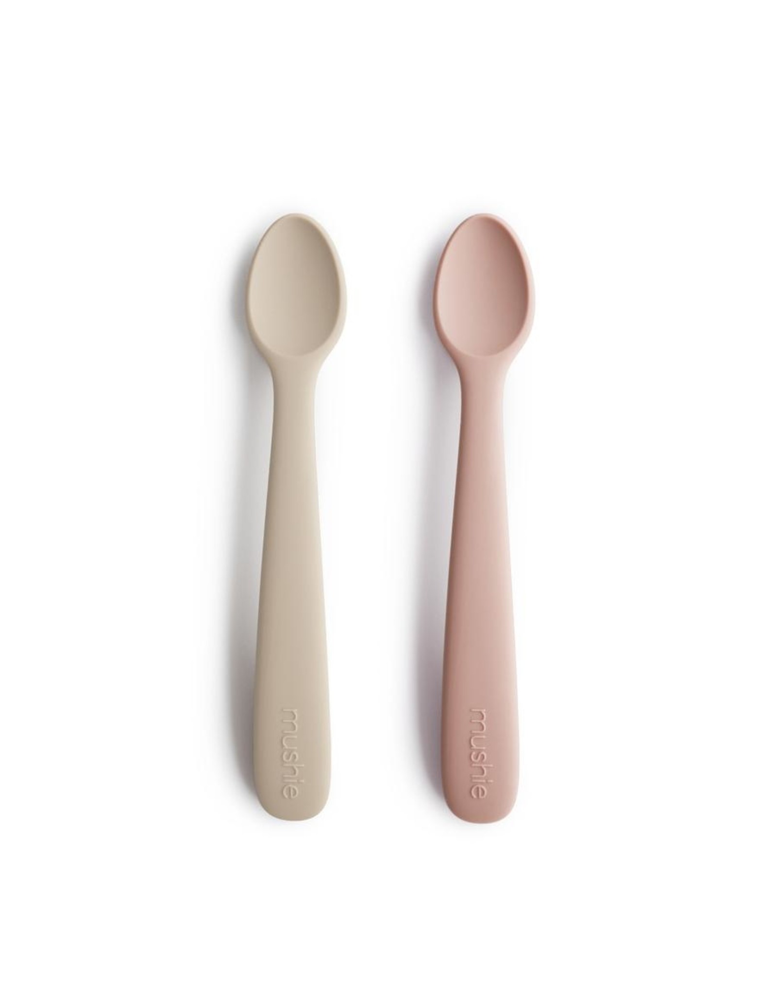 Mushie Set 2 cuillères en silicone  -  Blush / Shifting Sand