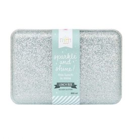 A Little Lovely Company Lunch box glitter argenté